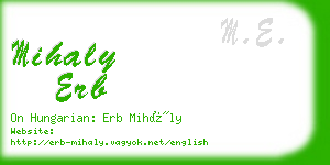 mihaly erb business card